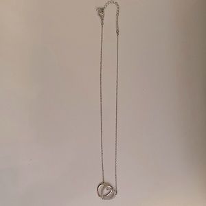 Swarovski double heart necklace